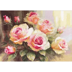 Kit de point de croix "Roses au soleil" S2-54