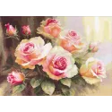 Kryželio siuvinėjimo rinkinys "Rožės saulės šviesoje" S2-54