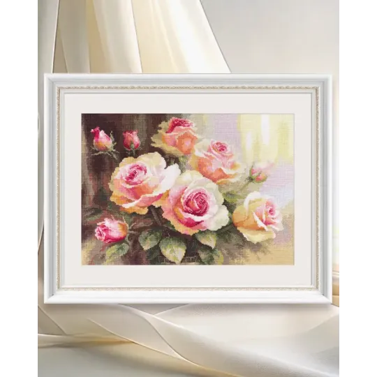 Kreuzstich-Set "Rosen im Sonnenlicht" S2-54