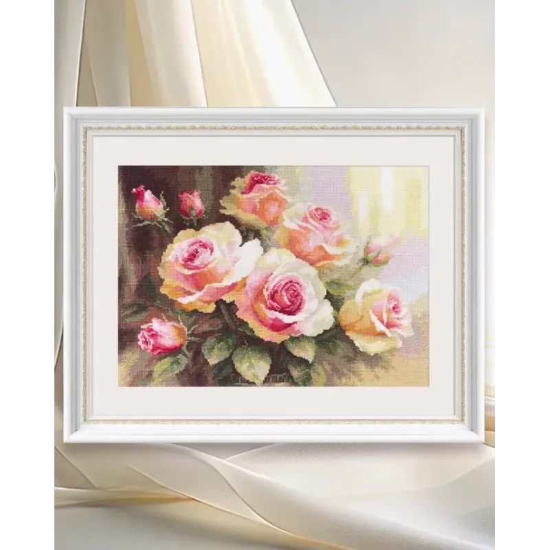 Kreuzstich-Set "Rosen im Sonnenlicht" S2-54