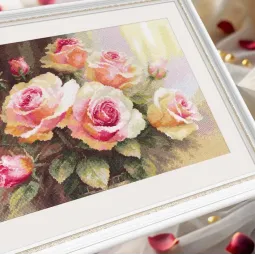 Kreuzstich-Set "Rosen im Sonnenlicht" S2-54