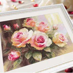 Kreuzstich-Set "Rosen im Sonnenlicht" S2-54