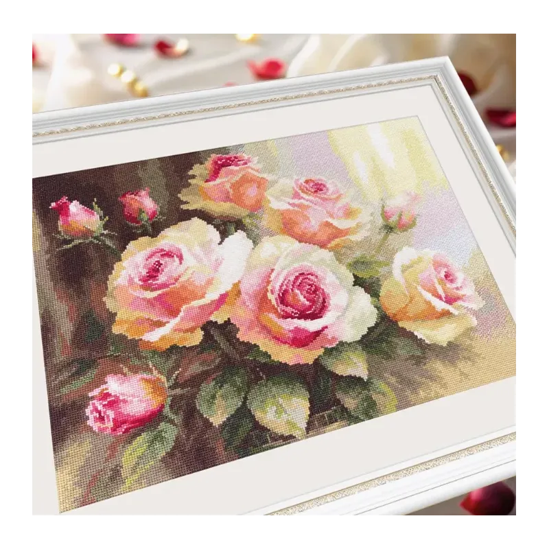 Kreuzstich-Set "Rosen im Sonnenlicht" S2-54