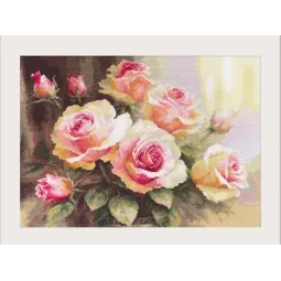 Kreuzstich-Set "Rosen im Sonnenlicht" S2-54