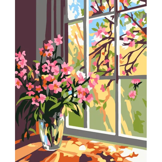 Kit de peinture par numéros 2024 "Bouquet de printemps" 16.5x13 cm MINI314