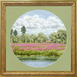Kryželiu siuvinėjimo rinkinys Raudona vasara 31.7x31.7 cm S/VM041