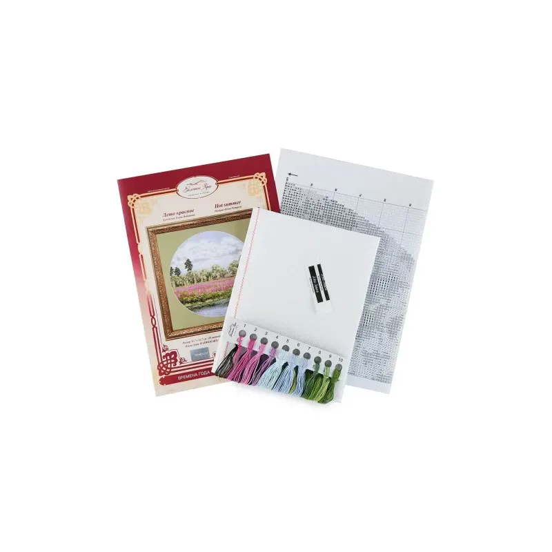 Kryželiu siuvinėjimo rinkinys Raudona vasara 31.7x31.7 cm S/VM041