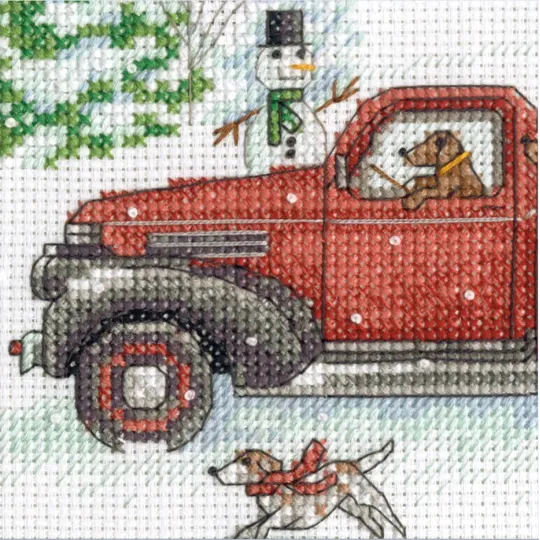 Kit de point de croix "Joy Ride" 17,7x12,7 cm D70-09622