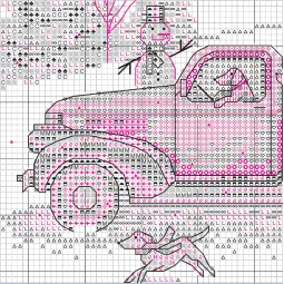 Cross stitch kit "Joy Ride" 17,7x12,7 cm D70-09622