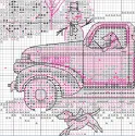 Kit de point de croix "Joy Ride" 17,7x12,7 cm D70-09622