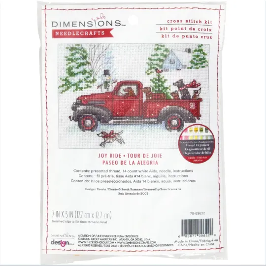 Kit de point de croix "Joy Ride" 17,7x12,7 cm D70-09622