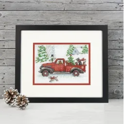 Kryželio siuvinėjimo rinkinys "Joy Ride" 17,7x12,7 cm D70-09622