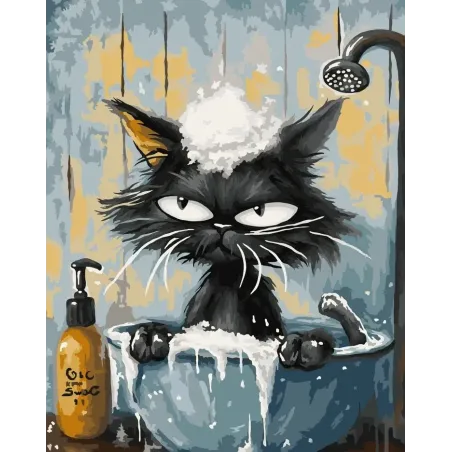 Kit de peinture par numéros "Shower time" 40x50 cm W034 0425