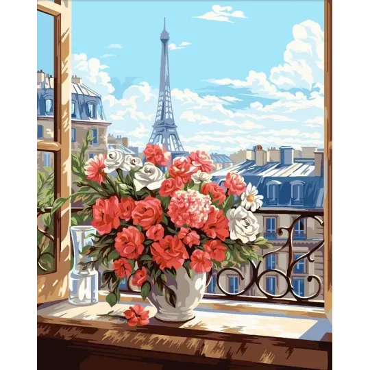 Набор для рисования по номерам "Окно в Париж" 40x50 см W032 0225