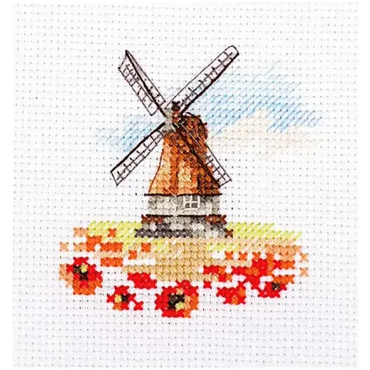 Windmühle im Mohnfeld S0-197