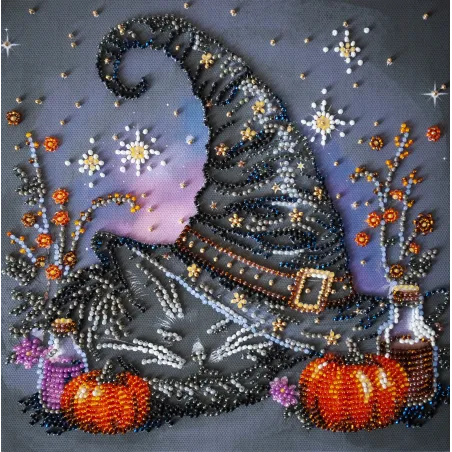 Kit de broderie de perles de taille moyenne "Rêve de la sorcière" 20x20 cm AAMB-123