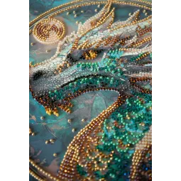 Mid-sized bead embroidery kit "Breath of Fire" 20x20 cm AAMB-122