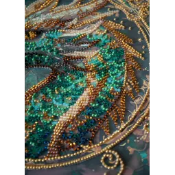 Mid-sized bead embroidery kit "Breath of Fire" 20x20 cm AAMB-122