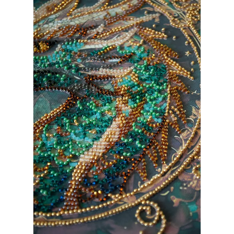 Kit de broderie de perles de taille moyenne "Souffle de Feu" 20x20 cm AAMB-122