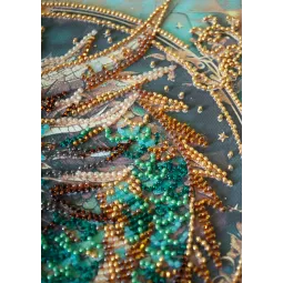 Kit de broderie de perles de taille moyenne "Souffle de Feu" 20x20 cm AAMB-122