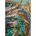 Kit de broderie de perles de taille moyenne "Souffle de Feu" 20x20 cm AAMB-122