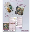 Mittelgroßer Stickpackung mit Perlen „Breath of Fire“ 20x20 cm AAMB-122