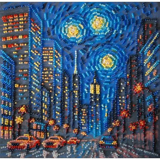 Mittelgroßer Perlenstickerei-Set "Der Rhythmus des Lebens" 20x20 cm AAMB-121