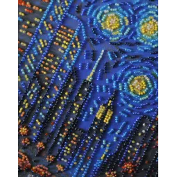 Mid-sized bead embroidery kit "The rhythm of life" 20x20 cm AAMB-121