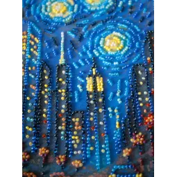 Vidutinio dydžio karoliukų siuvinėjimo rinkinys "Gyvybės ritmas" 20x20 cm AAMB-121