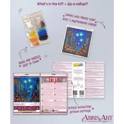 Kit de broderie de perles mi-taille "Le rythme de la vie" 20x20 cm AAMB-121