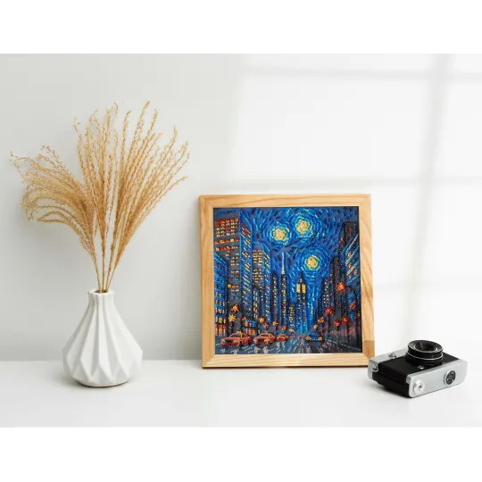 Mittelgroßer Perlenstickerei-Set "Der Rhythmus des Lebens" 20x20 cm AAMB-121