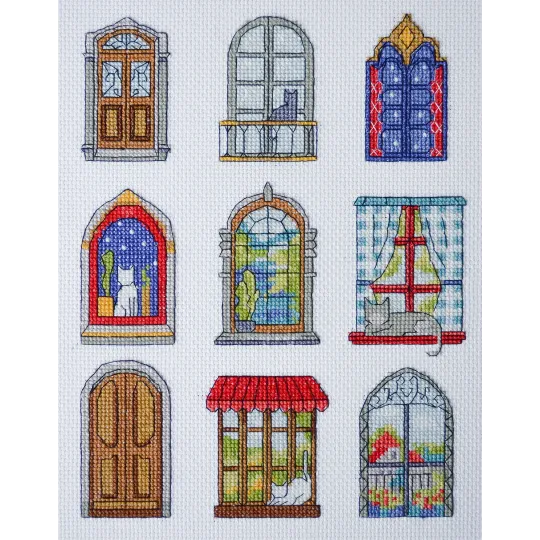 Наборы для вышивания крестиком "9 маленьких уютных сказок" 18x24 см AAH-284