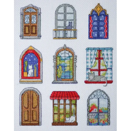 Наборы для вышивания крестиком "9 маленьких уютных сказок" 18x24 см AAH-284