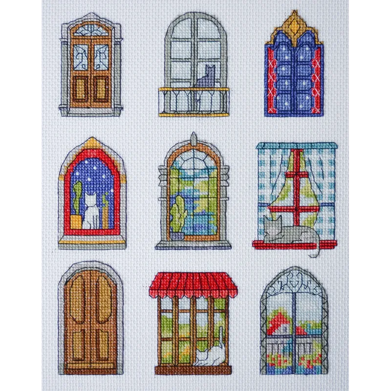 Kits de point de croix "9 petits contes douillets" 18x24 cm AAH-284