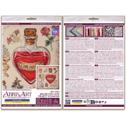 Kreuzstich-Sets „Rezept für die Liebe“ 30x30 cm AAH-283
