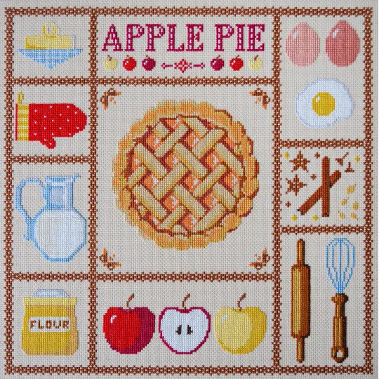 Kreuzstich-Sets "Apfelkuchen" 35x35 cm AAH-280
