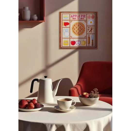 Kreuzstich-Sets "Apfelkuchen" 35x35 cm AAH-280