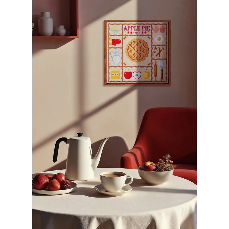 Kreuzstich-Sets "Apfelkuchen" 35x35 cm AAH-280