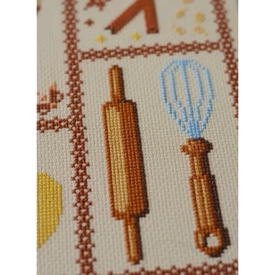 Kreuzstich-Sets "Apfelkuchen" 35x35 cm AAH-280