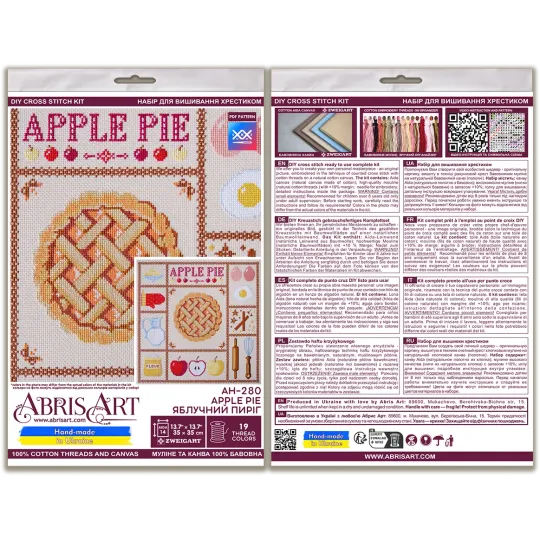 Kreuzstich-Sets "Apfelkuchen" 35x35 cm AAH-280