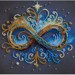 Mini Bead embroidery kit "Infinity" 15x15 cm AAM-261