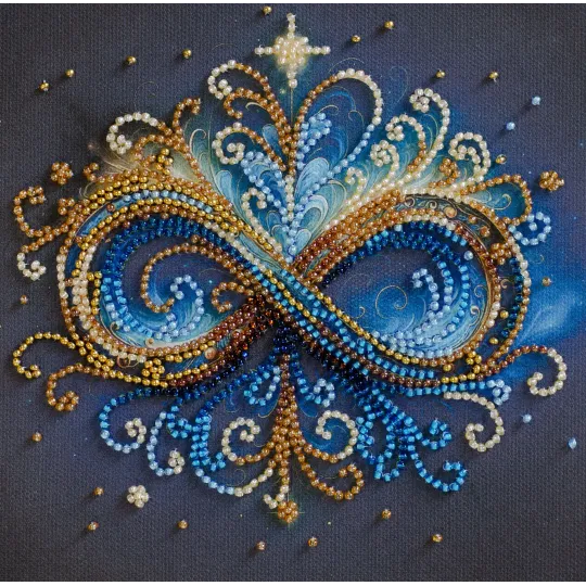 Mini kit de broderie de perles "Infini" 15x15 cm AAM-261