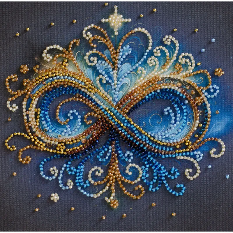 Mini kit de broderie de perles "Infini" 15x15 cm AAM-261