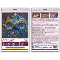 Mini Bead embroidery kit "Infinity" 15x15 cm AAM-261