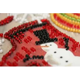 Kit de broderie Mini Bead - Quiz de Noël 15x15 cm AAM-201