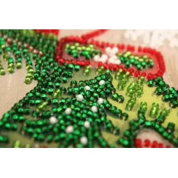 Kit de broderie Mini Bead - Quiz de Noël 15x15 cm AAM-201