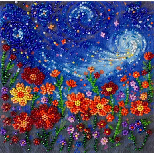 Mini kit de broderie de perles "Le Songe d'une Nuit d'Été" 15x15 cm AAM-264