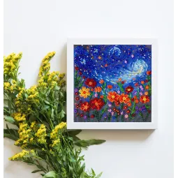 Mini karoliukų siuvinėjimo rinkinys „Vasarvidžio nakties sapnas“ 15x15 cm AAM-264