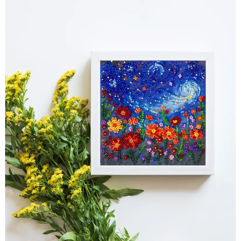 Mini kit de broderie de perles "Le Songe d'une Nuit d'Été" 15x15 cm AAM-264