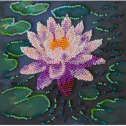 Kit de broderie de perles Mini "Nénuphar" 15x15 cm AAM-262